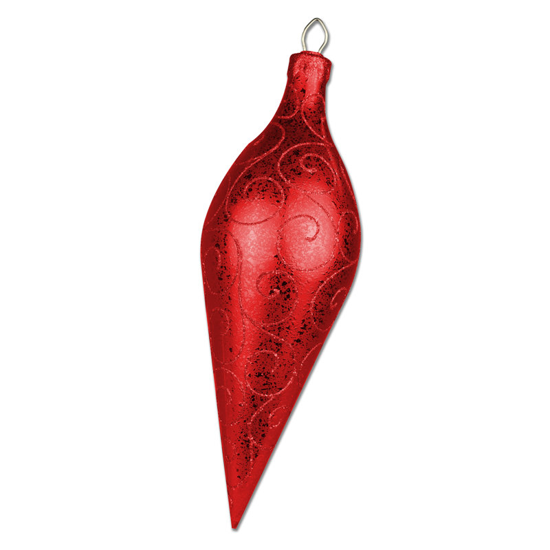 16" Finial Ornament, Rouge