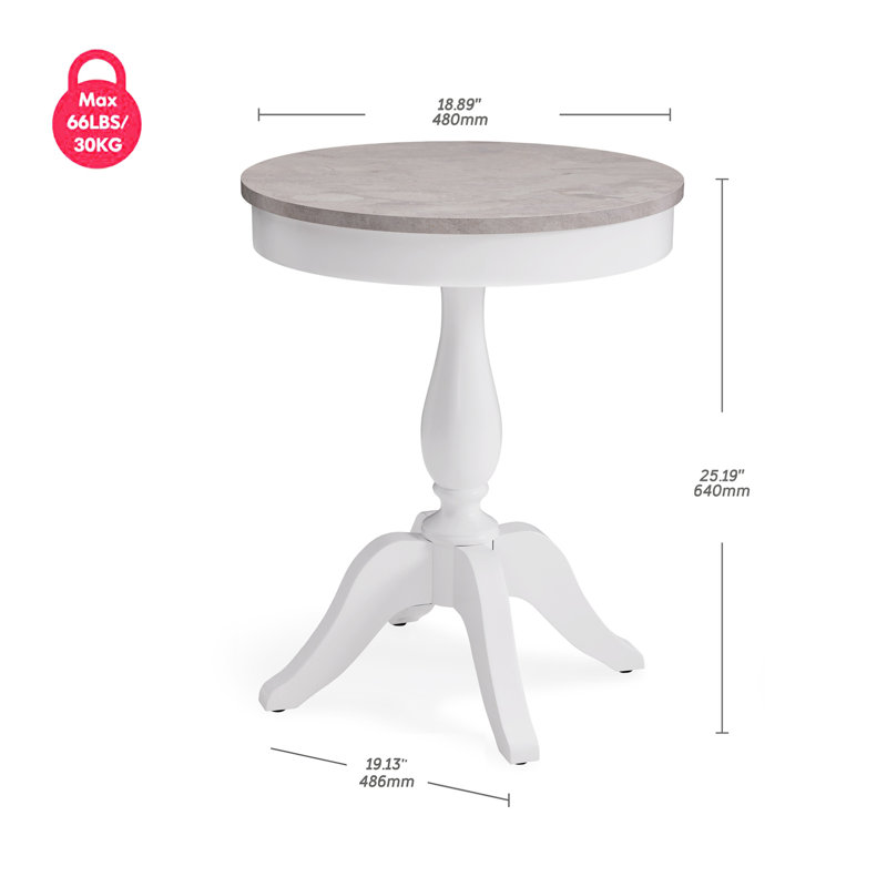 Table de bout en bois massif Armgard