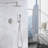 Deluxe Wall-Mounted Dual Shower Head Set with Pressure Balancing Valve