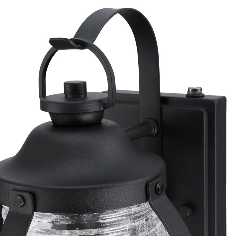 Rual Outdoor Wall Lantern, Black