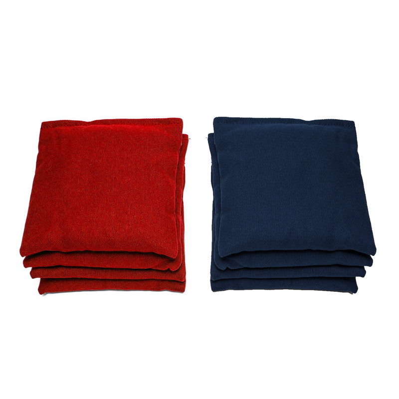 Weather Resistant Blow the Speakers Cotton Duck Cornhole Set with Bags, Red/Navy