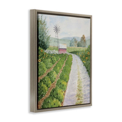 Tranquil Farm Path Floating Frame, design by Stephanie Fielden
