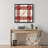 Red Square Pattern - Beige Framed Canvas for Home Decor-119727275
