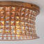 Plafonnier encastré en cristal transparent doré antique 4 lumières 16 po 16