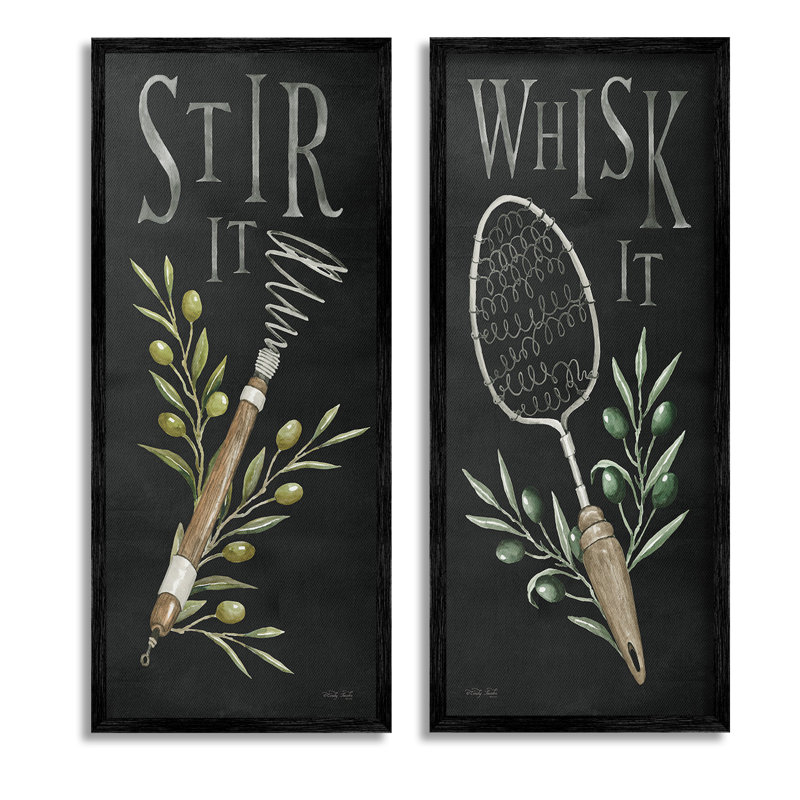 "Cadre de cuisine simple" par Cindy Jacobs, 2 pièces sur toile, H 30 po x l 13 po