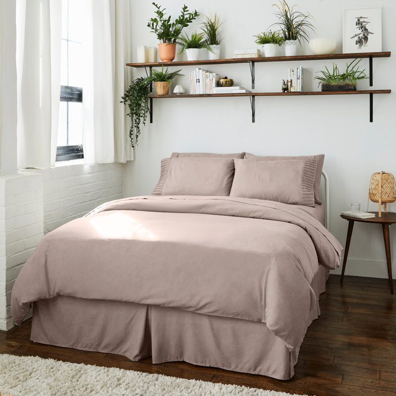 Ensemble de housse de couette 3 pièces avec 2 taies décoratives en rayonne de bambou Bamboo Living, Taupe