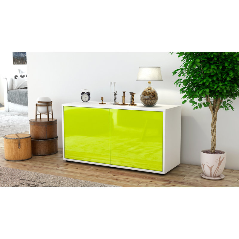 Tylor 92cm W Chest of Drawers, White/Green