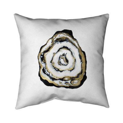 Golden Agate - Gold Minimalist Outdoor Throw Pillow | Home Decor