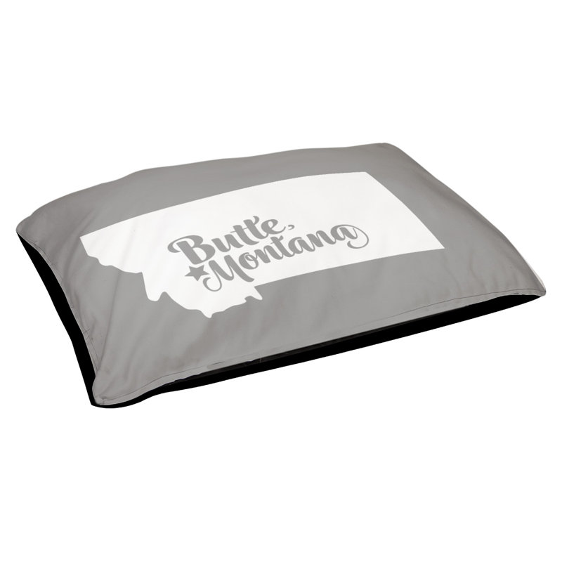 Coussin stylisé montana Butte, Moyen (L 30 po x l 40 po), Gris