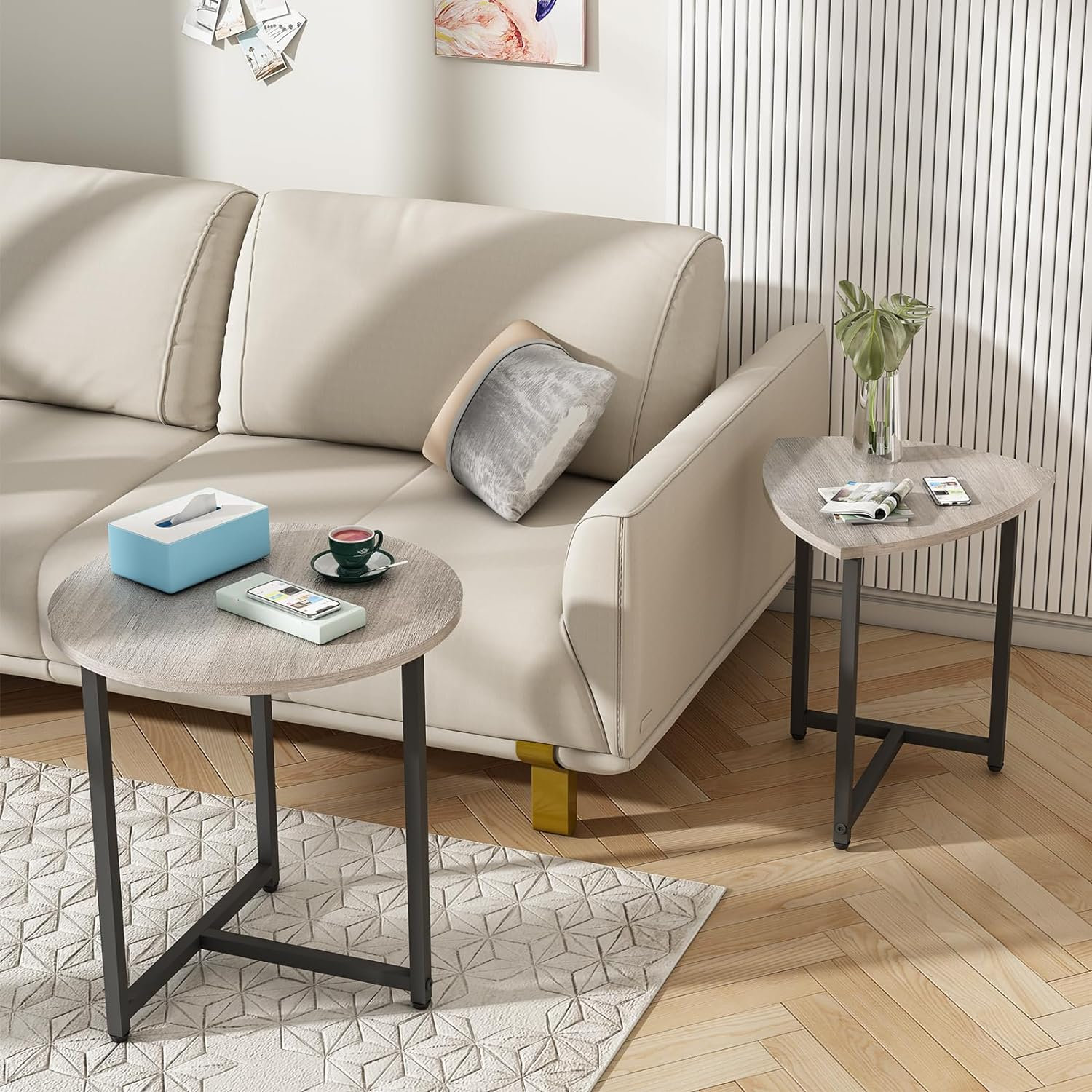 17 Stories Nesting Table Small Round Coffee Table Set Of Photo Inspiration