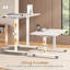 Bureau debout électrique, bureau d'ordinateur inclinable et mobile à 180 ° réglable en hauteur avec roulettes pour le dessin / l'écriture / les jeux / le bureau / le bureau personnel / les petits espaces, blanc-1906026357-1902520818