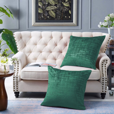 Textured Velvet Euro Reversible Pillow Cover