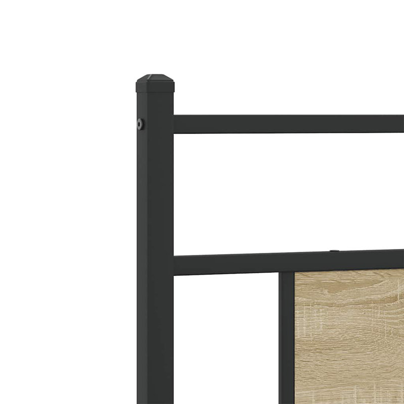 Bed Frame Without Mattress Engineered Wood, Sonoma Oak, European Single (90 x 200cm)