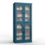 Armoire de salle de bain autoportante 100% bois massif 32 "avec portes en verre givré et tablettes réglables - Rangement de salle de bain moderne-280384344