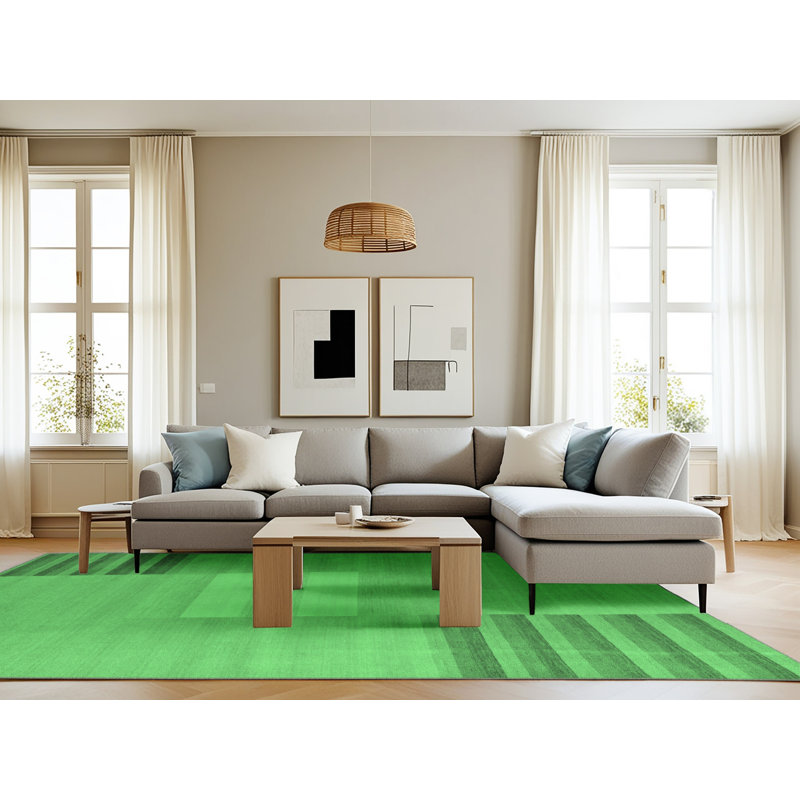 Washable Striped Indoor Rug, Rectangle 8' x 10'