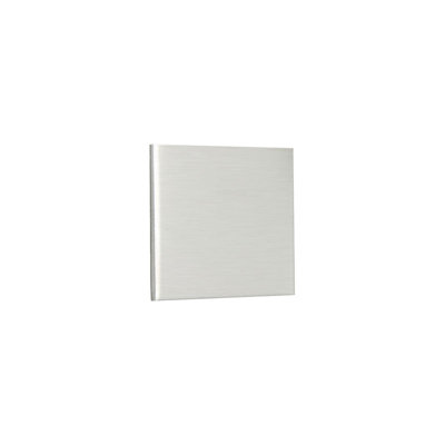 FHC CUC1ECBS U-Channel End Cap, Aluminum Material, 1" Length, 1" Width, Brushed Stainless Finish