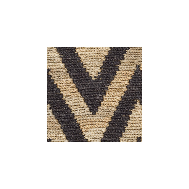 Louisos Hand Knotted Jute Chevron Rug, Rectangle 2'6" x 4'
