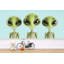 Cute Alien Wall Decal, Kids Room Sticker, Green Alien Wall Art, Space Nursery Decor, UFO Theme Mural, Playroom Wall Decor, 156Gm-1460689732