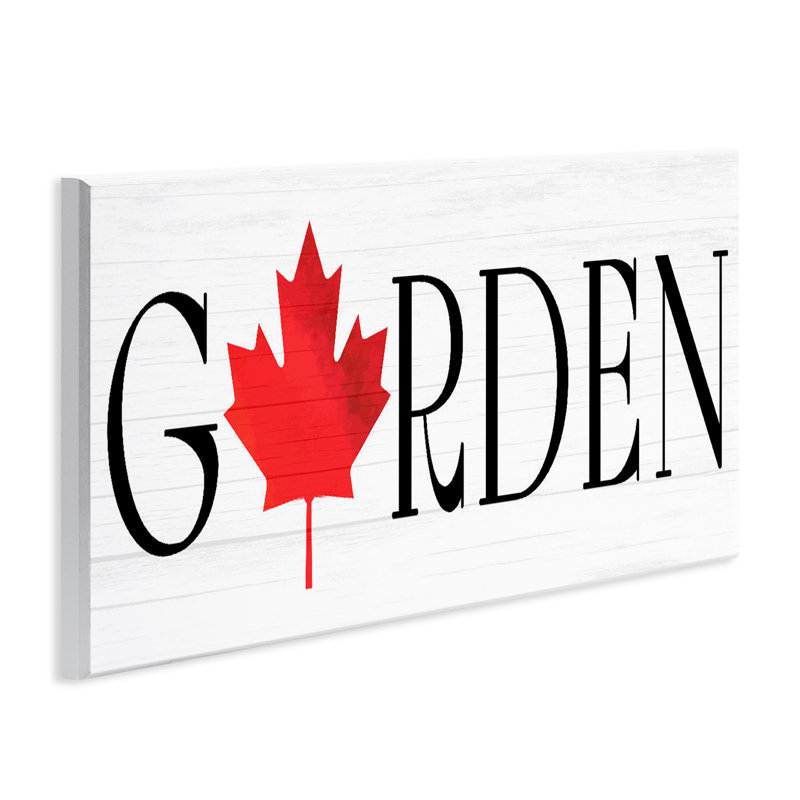 Jardin avec plaque murale en feuille d'érable rouge, design par Lil 'Rue