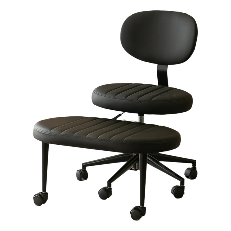 Ergonomic Swivel Office Chair With Backrest Support And Casters, Featuring An Adult-sized Multi-angle Cross-legged Design