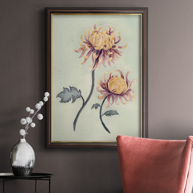 «Chrysanthemum Beauty II», toile encadrée de qualité supérieure - prête à être accrochée, H 20 po x l 16 po x P 1 po