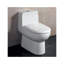 Toilette allongée une pièce à double chasse en céramique (siège inclus)
