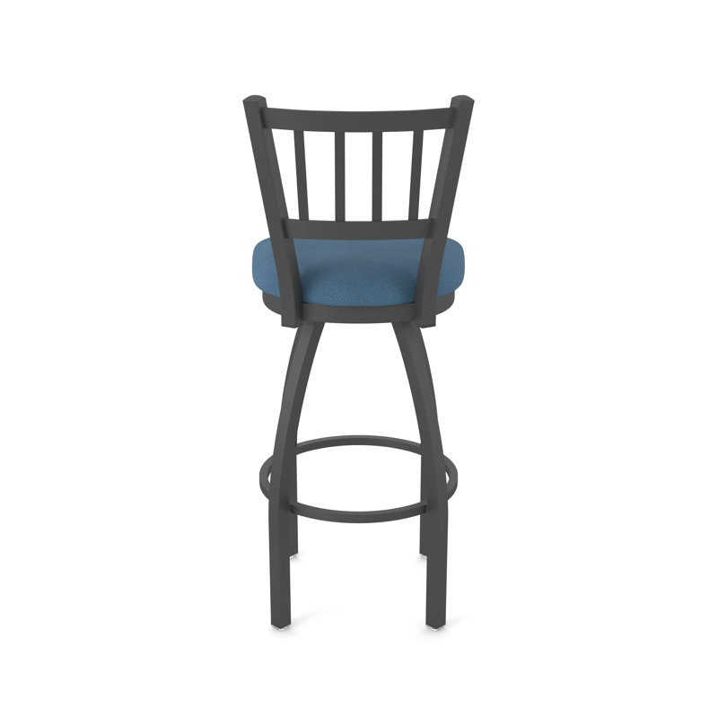 810 Contessa Swivel Stool, Vinyl-Rein Bay, Pewter, Extra Tall (36" Seat Height)