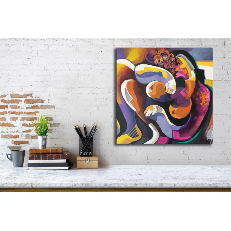 Stunning Decorative Canvas Painting, 17.7 x 17.7 inches | 50% Cotton / 50% Polyester, Digital Printing on High-Quality Canvas | Elegant Wooden Frame, 0.8 x 1.2 inches | Perfect for Home Decor & Art Enthusiasts