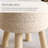 Jaipur Living Thora Handmade Solid Beige Stool (16"X16"X16")