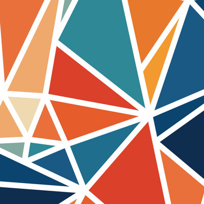 «Mosaic Blues Oranges» par Fimbis Farmer - impression