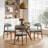 Vannie Upholstered Solid Wood Dining Chair Side Chair-740472942