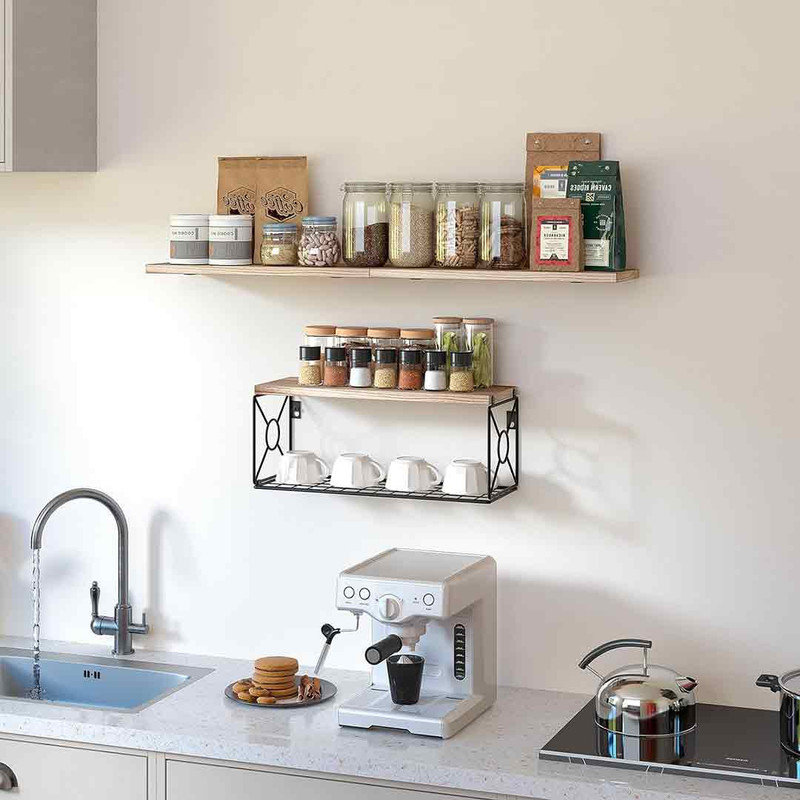 Nio Paulownia Bathroom Shelves, Natural