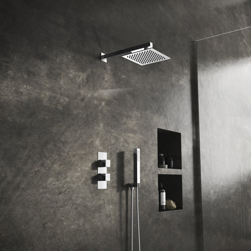 Square Valves Double Concealed Diverter Shower Valve