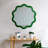 Wavy Reclaimed Wood Round Wall Mirror