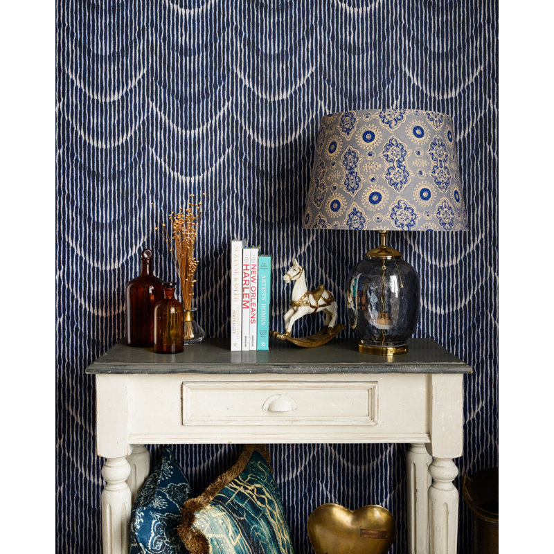 Indigo Addiction Chevron Wallpaper Roll