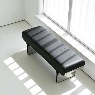 Black Upholstered Bench