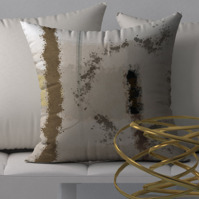 Abstract Reversible Throw Pillow, 18" x 18"