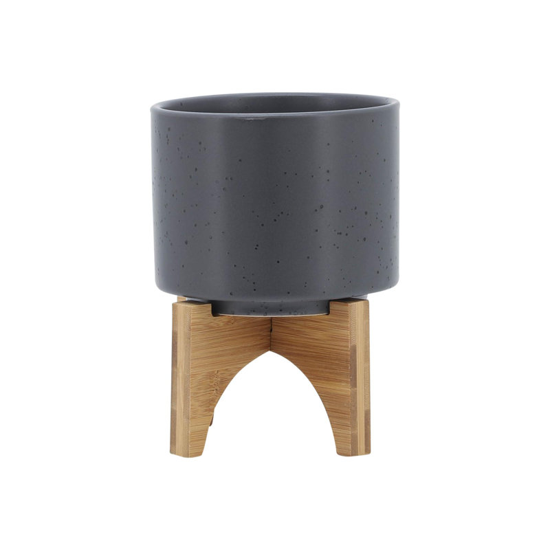 Includes plant rack flower pots, Gray, 7" H x 5" W x 5" D