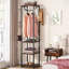 70.87" H Steel Freestanding 8-Hook Coat Rack with Storage Shelf-1109450077