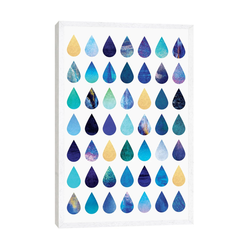 Rain - Floater Frame Print on Canvas, White Framed , 101.6 cm H x 66.04 cm W