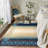 Machine Washable Rugs Bordered Design Modern Non-Slip Low Pile Rubber Backing Ombre Area Rug for Living Room Bedroom Kitchen Dining Room-1147266745