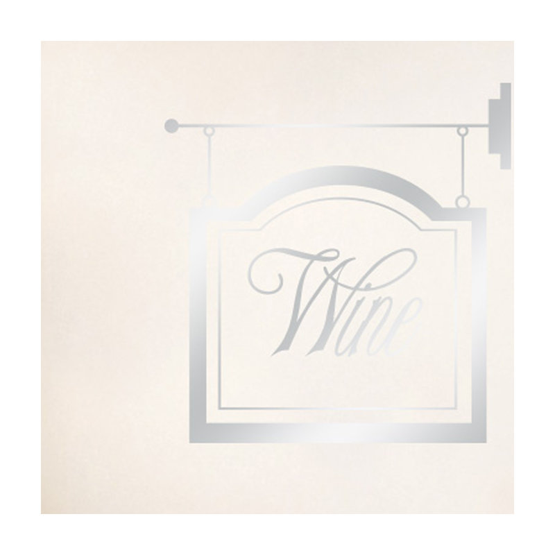 Abstract Wall Decal, Shiny Silver