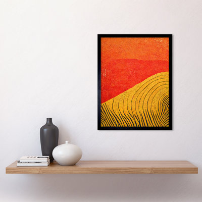Hilltop Sunset Walkabout Australia 1 Piece Single Picture Frame Wall Art