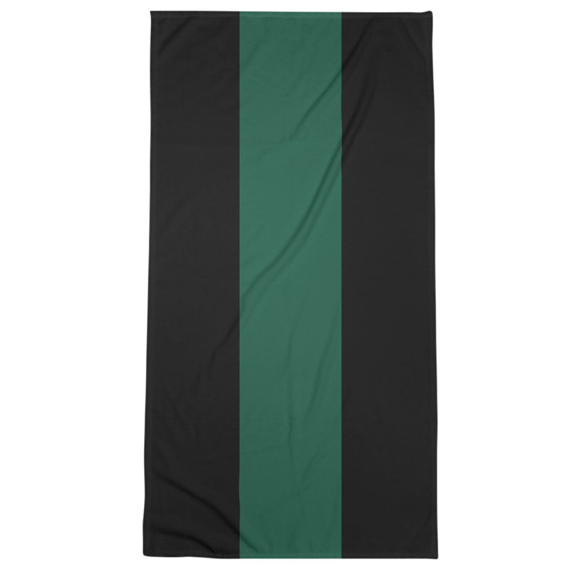 Beach Towel, Black/Green