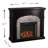 Beckette Electric 45.75" W Fireplace - Ebony w/ Gray Stacked Stone