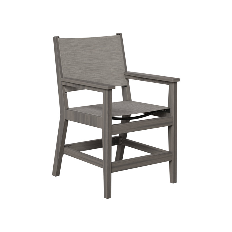 Outdoor Dining Armchair, Mica Pearl, Natural Coastal Grey