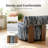 2-Pieces Zebra Strips Accent Chair With Cylindrical Back Chenille Upholstered Cozy Chair With Wood Frame Cute Chair For Living Room, Bedroom-123044676