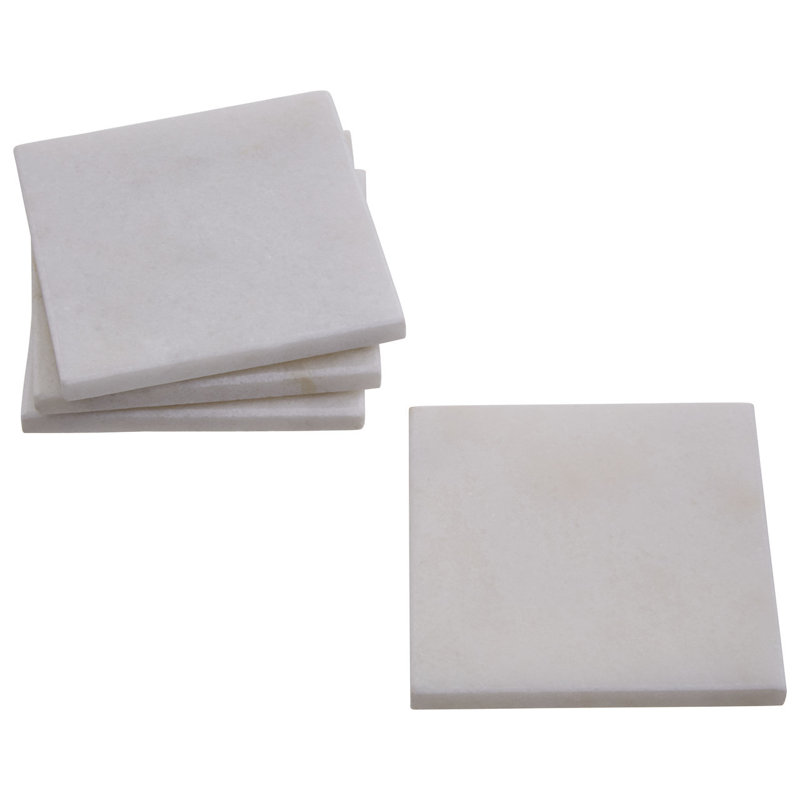 Marble Square 4 Piece Coaster Set
