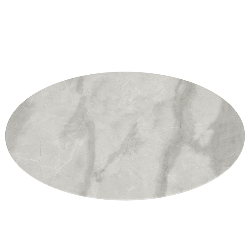 30"Inch Round Tempered Glass Table Top, 0.31" H x 30" L x 30" W, Gray