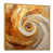Toile avec cadre flottant or